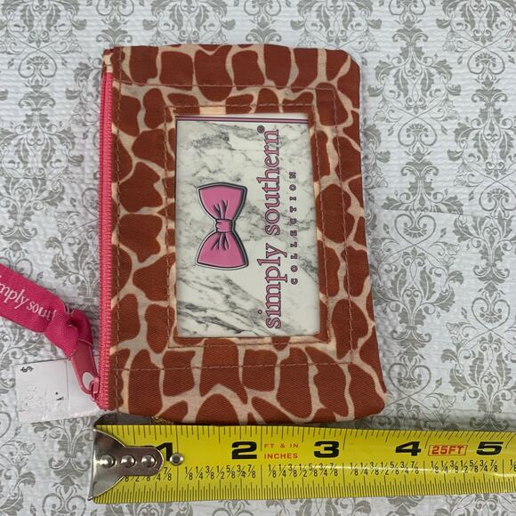 Simply Southern ID Wallet Keychain Brown Giraffe Print Cute BOHO NWT - Picture 9 of 9